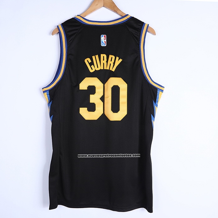 Maglia Golden State Warriors Stephen Curry #30 Citta 2021-22 Nero